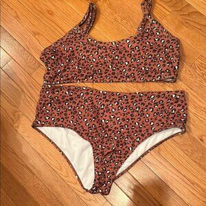 SHEIN 4XL - Animal Print Bikini Set Brown Animal Print